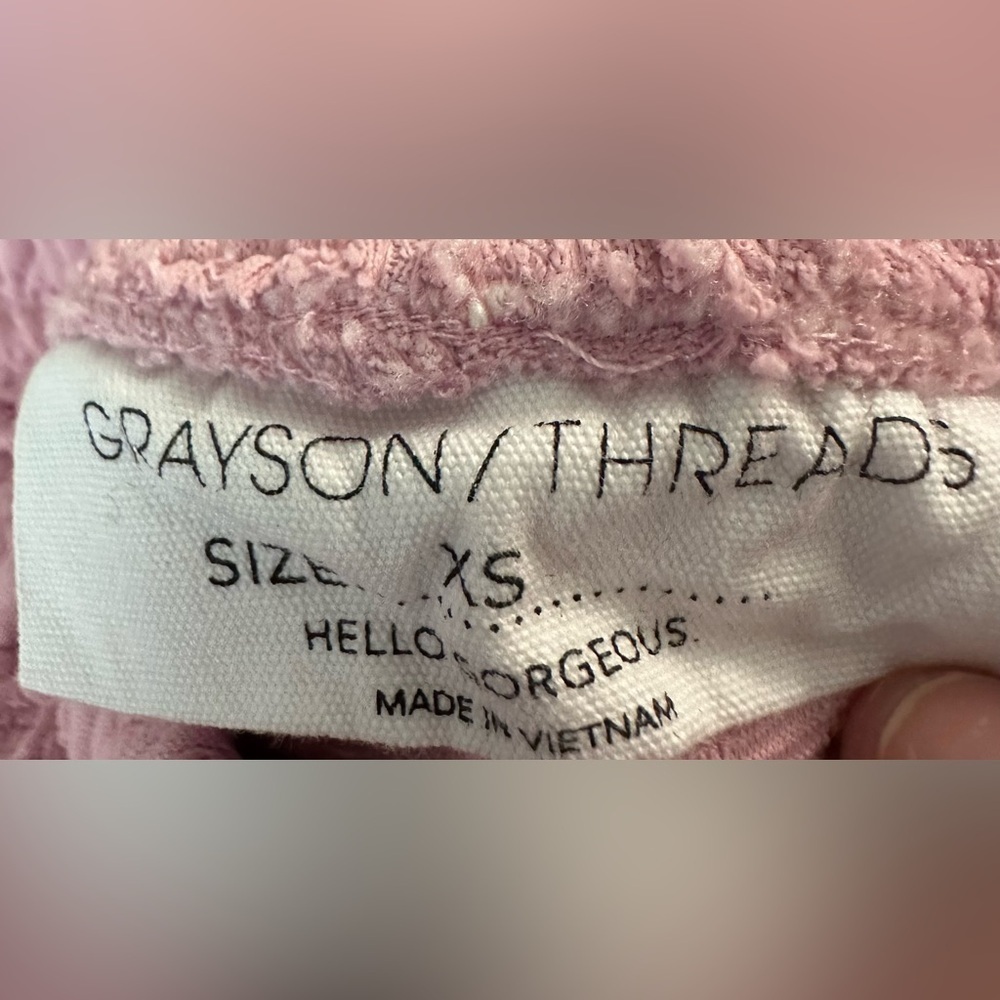 Women’s Size XS Pink Textured Jogger Pants - Picture 6 of 7